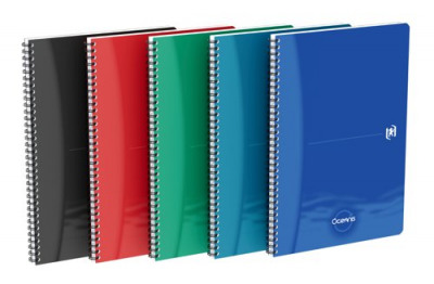 Oxford Oceanis Wirebound Notebook Ruled A4 Assorted (Pack of 5) 400178653