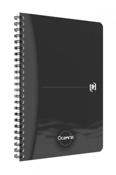 Oxford Oceanis Wirebound Notebook Ruled A5 Black 400180064