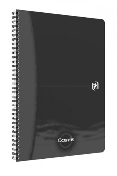 Oxford Oceanis Wirebound Notebook Ruled A4 Black 400180067