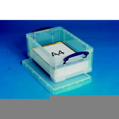 Really Useful Storage Box Plastic Lightweight Robust Stackable 9 Litre 255x395x155mm Clear