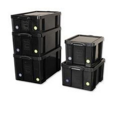 Really Useful 42 Litre Recycled Storage Box Black