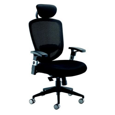 Arista Mesh High Back Task Chair With Headrest Black H-9056-L1 KF72245