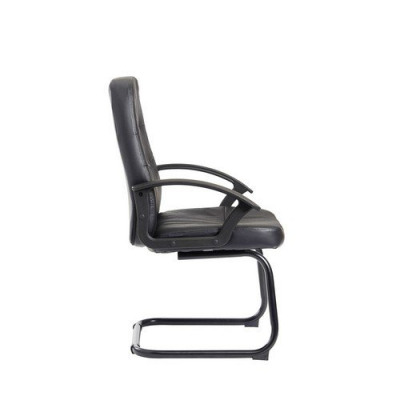 Cavalier Executive Visitors Chair Black Leather Faced