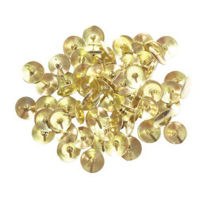 Clipper Drawing Pins Brass Plated Box Pack 100