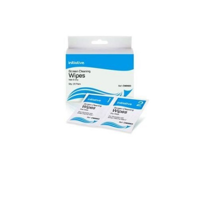 Initiative Wet/Dry Screen Cleaning Wipe Pack 20 Pairs