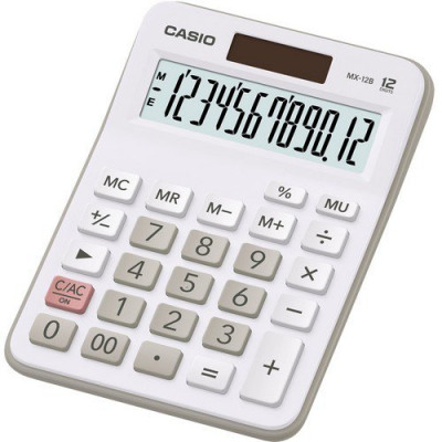 Casio MX-12B 12 Digit Basic Calculator White MX-12B-WE