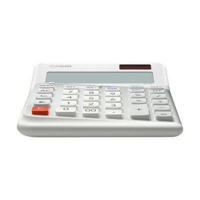 Casio DE-12E 12 Digit Ergonomic Calculator Large White DE-12E-WE