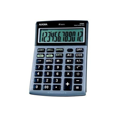 Aurora DT661 Desktop Calculator Multifunction 12 Digit 3 Key Memory