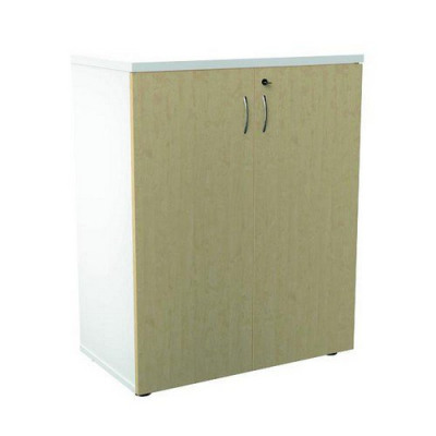 700 Wooden Cupboard (450mm Deep) White Carcass Maple Doors