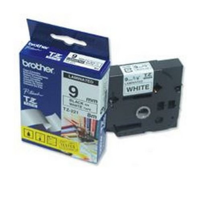 Brother P-Touch Tape TZ-221 9mm Black/White