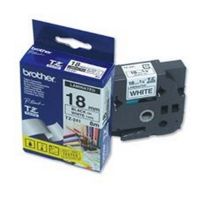 Brother P-Touch Tape TZ-241 18mm Black/White