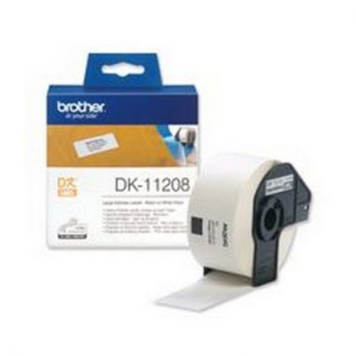Brother Black on White Paper Large Address Labels (Pack of 400) DK11208