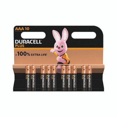 Duracell Plus Power AAA Alkaline Battery Pack of 10 MN2400B10PLUS