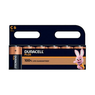 Duracell Plus Battery C Pack 6