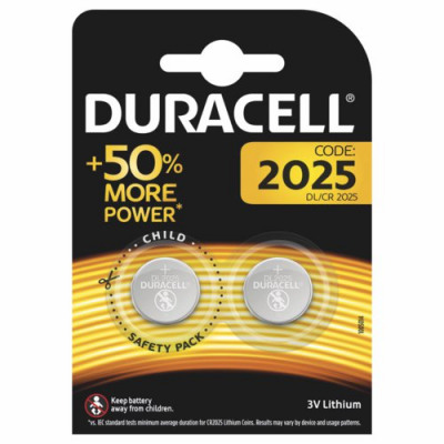 Duracell 2025 Lithium Coin Battery 3V Pack of 4