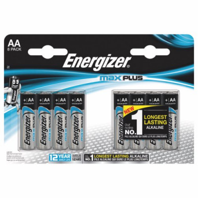 Energizer MAX Plus Alkaline AA Batteries 8 Pack