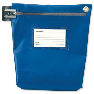 Versapak Cash Bag Tamper-Evident Zip Heavyweight Material Medium W267xD50xH267mm Blue