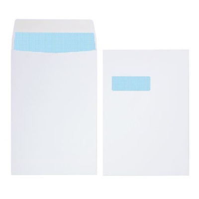 Initiative Envelope Gusset Pocket Window Peel & Seal C4 140gsm 324x229x25 White Pack 125