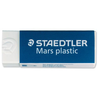 Staedtler Mars Plastic Eraser Premium Quality Self-cleaning 55x23x12mm Code 52650BK2