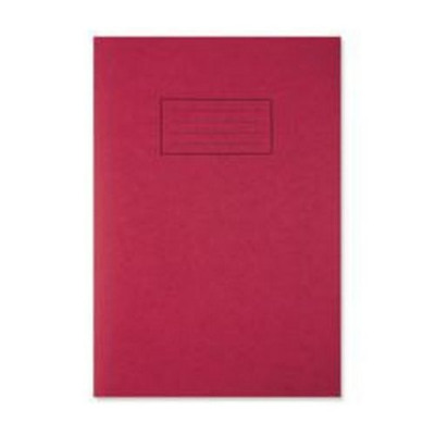 Silvine Exercise Book A4 Ruled with Margin Red (Pack of 10) EX107