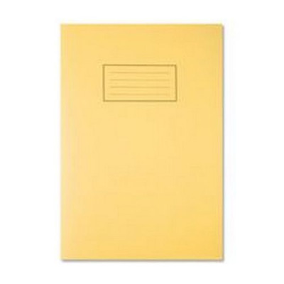 Silvine Exercise Book Ruled with Margin A4 Yellow (Pack of 10) EX109