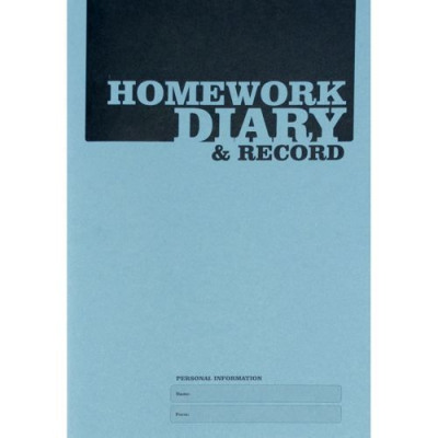 Silvine Homework Diary Record A5 Blue (Pack of 20) EX204