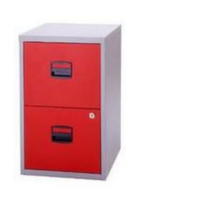 Bisley 2 Drawer A4 Home Filer Grey/Red PFA2-8794
