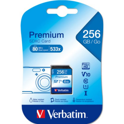 Verbatim Premium Sdxc Memory Card Class 10 Uhs-I U1 256Gb