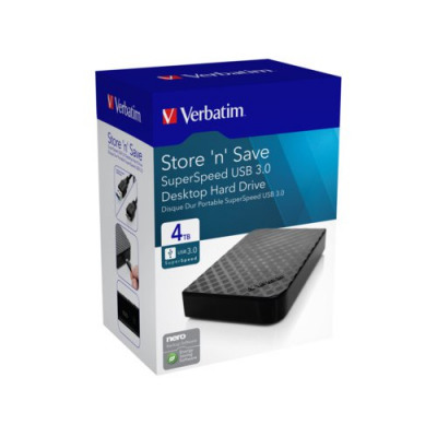 Verbatim Store N Save 4Tb Desktop Hard Drive