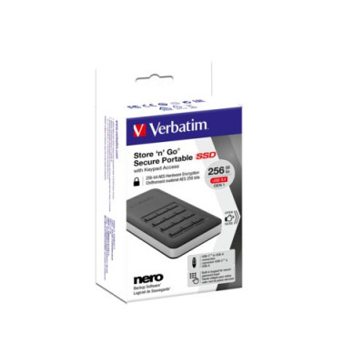 Verbatim Store N Go Secure Portable Ssd Usb 3.1 256Gb