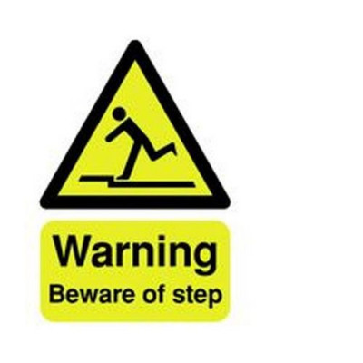 Signs & Labels A5 Warning Beware of Step S/A Vinyl