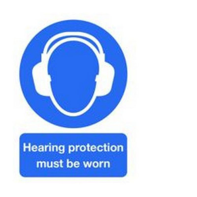 Signs & Labels A4 Hearing Protection Must Be Worn PVC