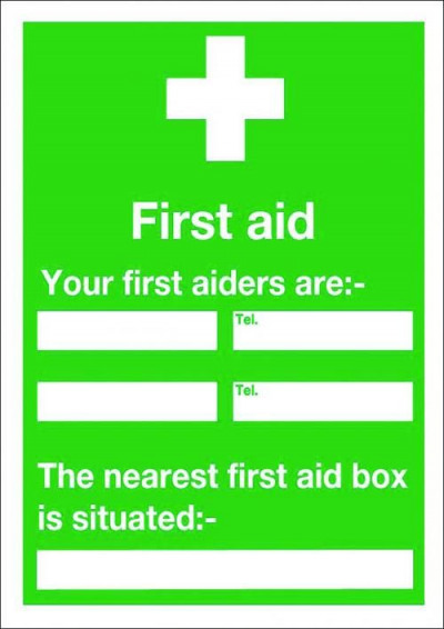 Safety Sign First Aid 600x450mm Self-Adhesive E91A/S