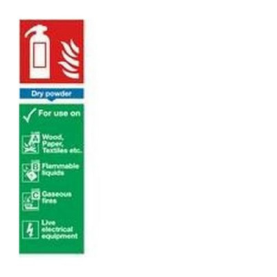 Safety Sign Dry Powder 280x90mm PVC