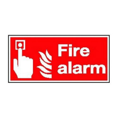 Safety Sign Fire Alarm 100x200mm Self-Adhesive