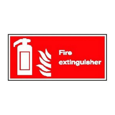 Safety Sign Fire Extinguisher Symbol 100x200mm Self-Adhesive
