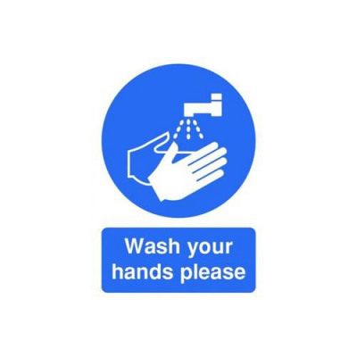 Now Wash Your Hands 210x148 Self Adhesive Vinyl