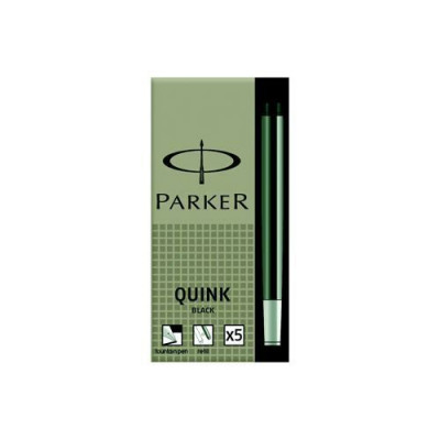 Parker Quink Ink Cartridges Refill Medium Black Pack 5