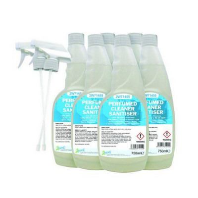 2Work Perfumed Spray Wipe Sanitiser 750ml 2W71455