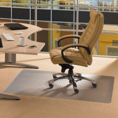Cleartex PVC Chair Mat Carpet Rectangular 1210x1520mm Clear 1115225EV