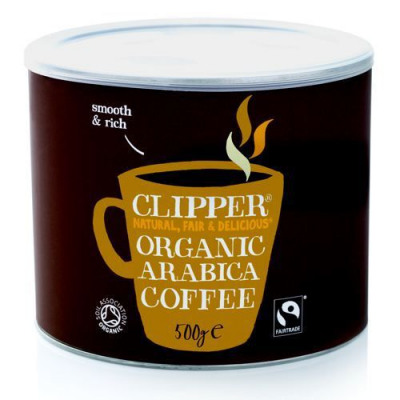Clipper Fairtrade Instant Organic Coffee Granules Freeze Dried Tin 500g