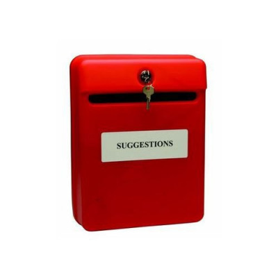 Helix Post Or Suggestion Box Wall-Mountable With Fixings 235x130x310mm Red