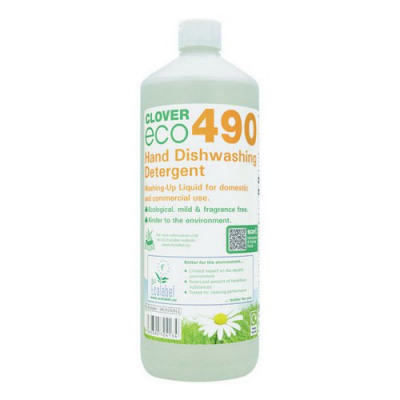 Clover ECO 490 Dishwashing Detergent 1 Litre (Pack of 12) 490