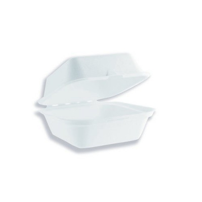 Vegware Bagasse Takeaway Boxes 6 inch White (Pack of 50) B003