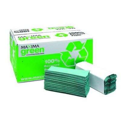 Hand Towels C Fold Recycled Green 1ply Pack 20