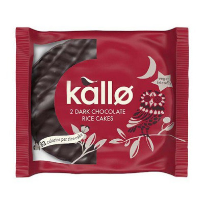 Kallo Belgian Dark Chocolate Rice Cake Thins Two Pack (Pack of 30) 0401229