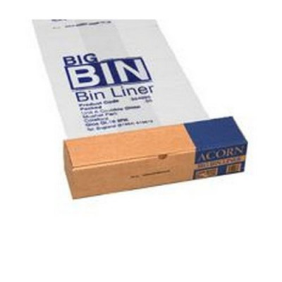 Acorn Big Bin Liners Re-usable Clear/Printed 1092x762mm Pack 50
