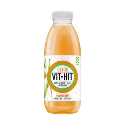 Vit-Hit Detox Mandarin and Orange Bottles 500ml (Pack of 12) VIT3D
