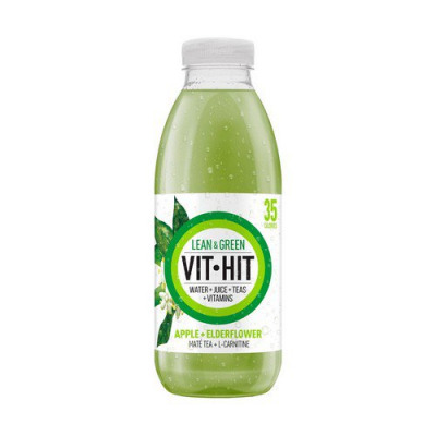 Vit-Hit Lean and Green Apple/Elderflower Bottle 500ml (Pack of 12) VIT4D