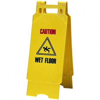 Caution Folding Safety Sign Yellow 101423